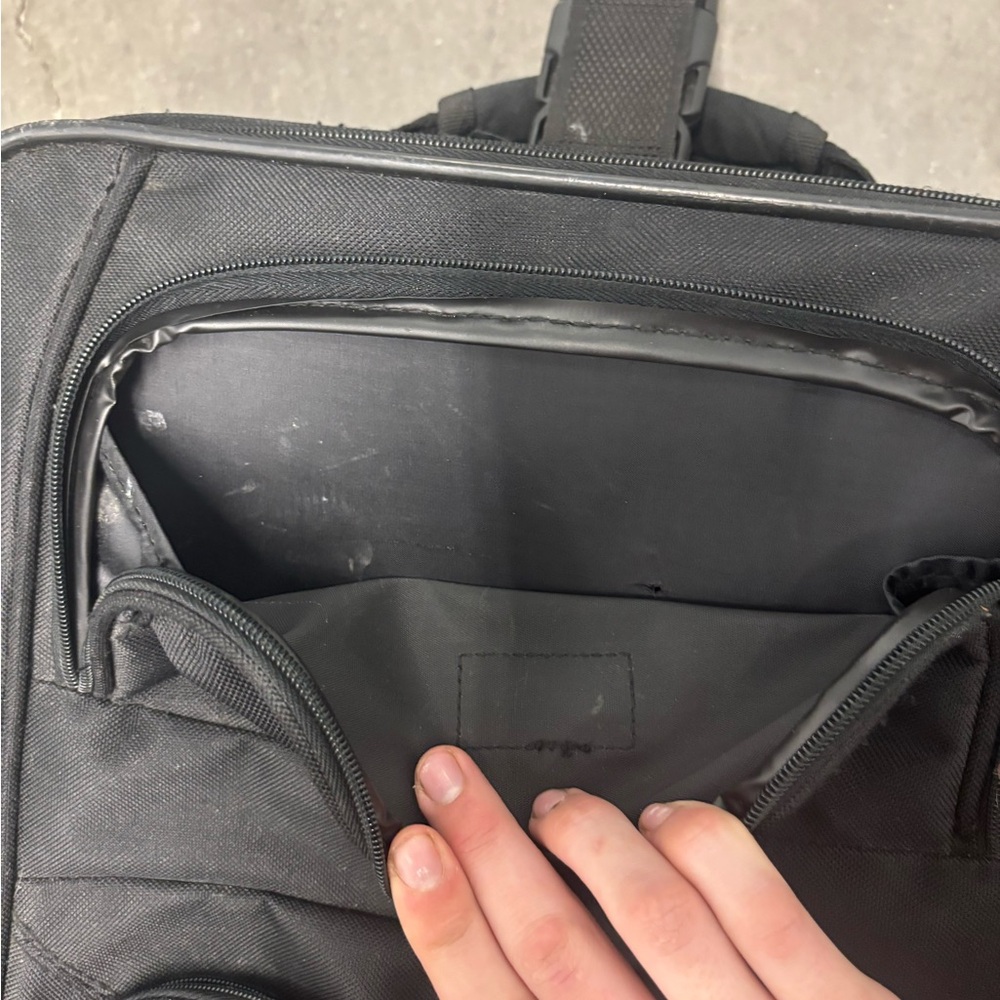 Essentials Black Suitcase With Retractable Handle… - image 4